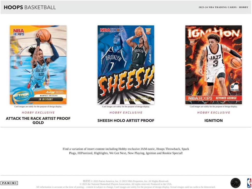 NBA HOOPS Factory Sealed Basketball Hobby Box with 192 Cards I9717
