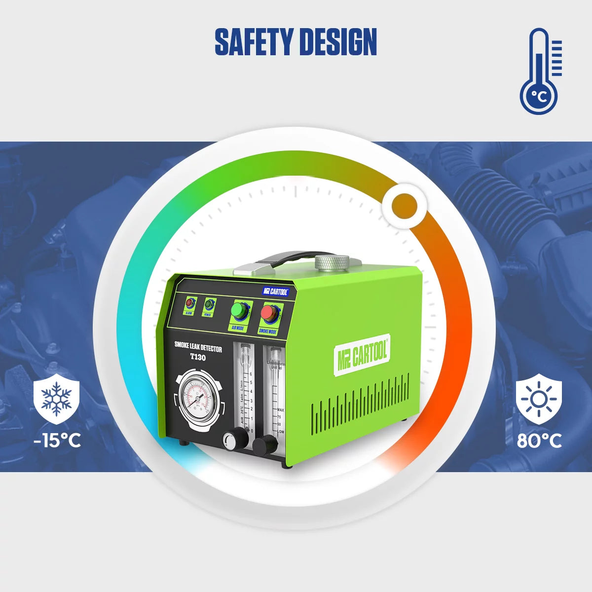 Smoke Leak Detector, EVAP Vacuum Smoke Machine, Vehicle Diagnostic Tool V531