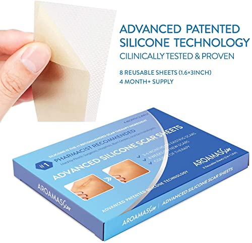 Soft Silicone Scar Sheets Strips for Surgery, Injury, Burns D269075