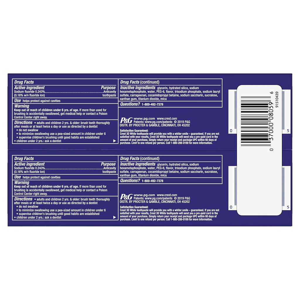 Whitening Toothpaste, 4.1 oz, Pack of 2 V241
