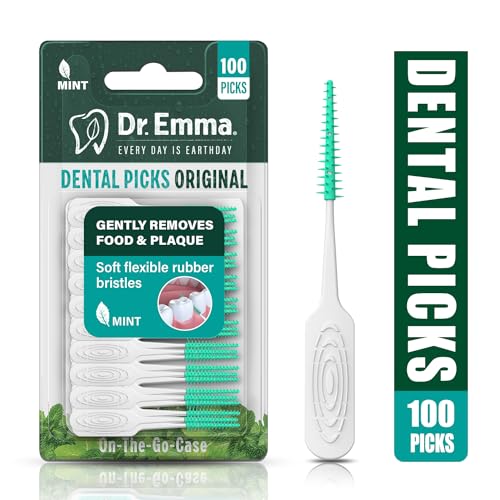 Dental Picks Mint Soft Rubberized Toothpicks, 200 Count L95789