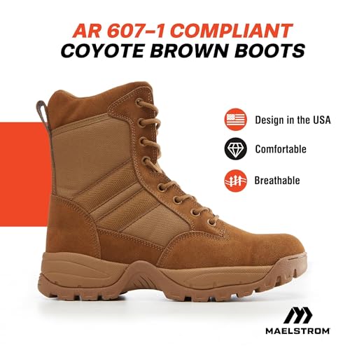 Tactical Work Boots for Hiking Motorcycling and Combat Outdoors B91384