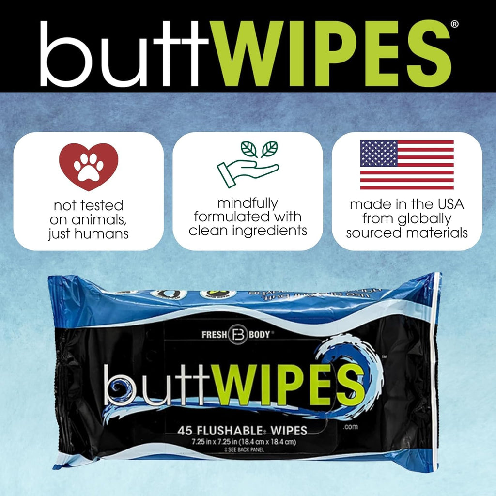 Flushable Wipes for Adults with Aloe and Vitamin E O3626