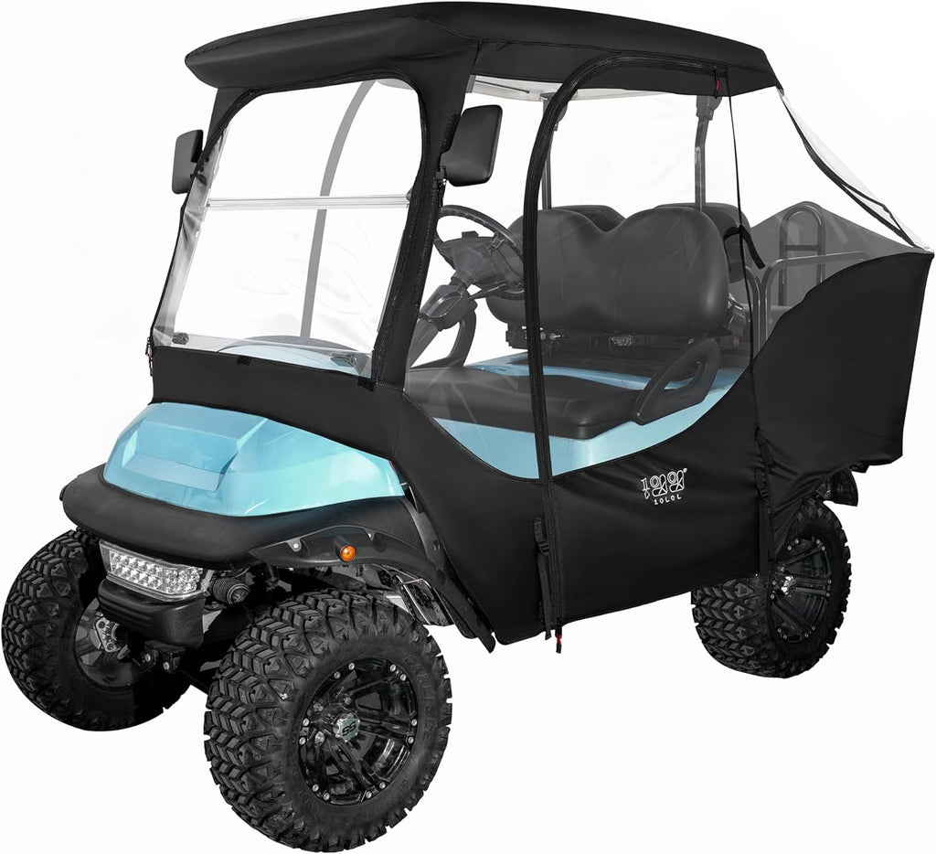 4 Passenger Golf Cart Enclosure with Clear Windows, 420D Rain Cover G37860