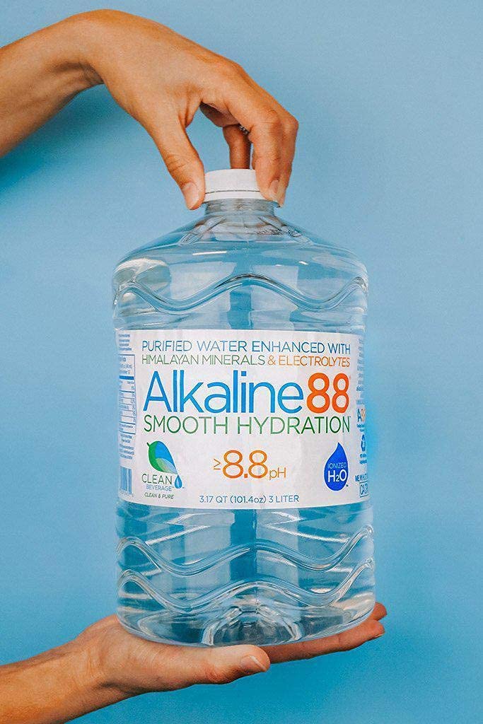 Purified Ionized Alkaline Water, 3-Liter Bottles, 4 Pack, 8.8 pH, BPA-free T23289