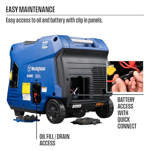 5000 Peak Watt Portable Inverter Generator, Remote Electric Start, RV Ready A28837