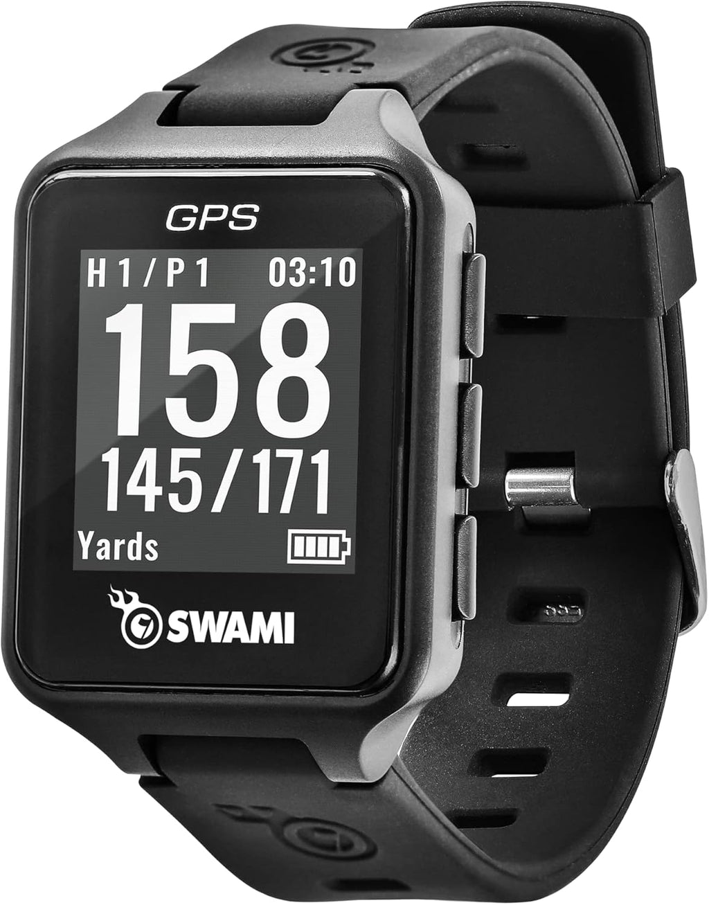 IZZO Golf Swami Golf GPS Watch, Black