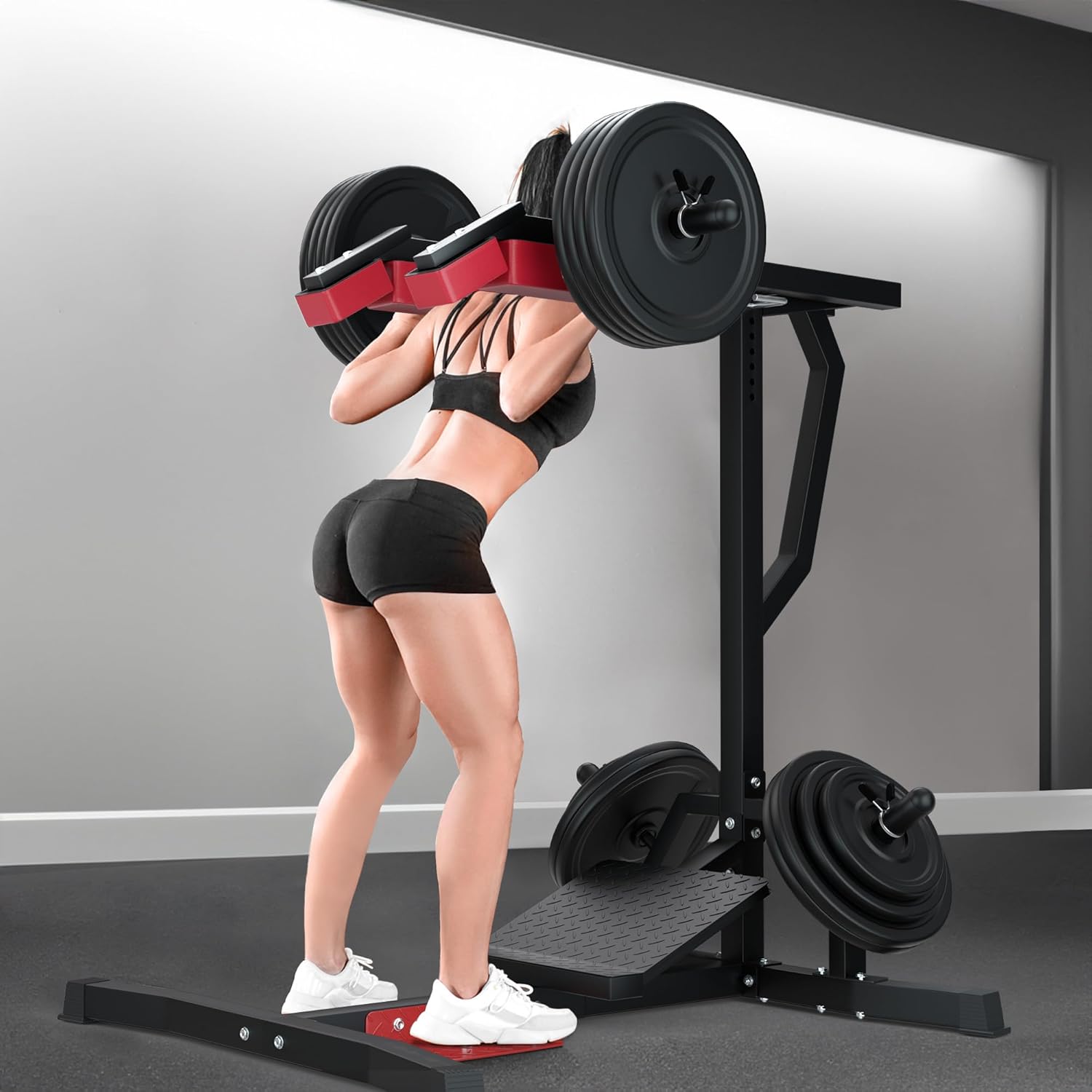 Leverage Squat Calf Raise Machine, Lower Body Training, Leg Press Equipment U241103