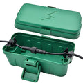 Small Weatherproof Electrical Connection Box(6 x 3.5 x 2.8inch),Outdoor Electrical Box,Waterproof Extension Cord Covers for Plug, Extension Cables, Holiday Lights,Black