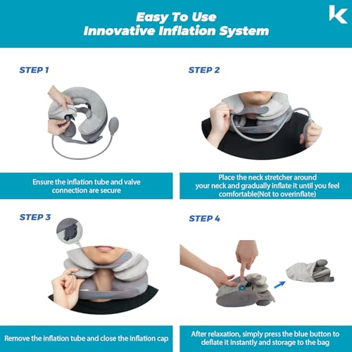 Inflatable Neck Traction Device for Pain Relief, Adjustable for Home Use J200876