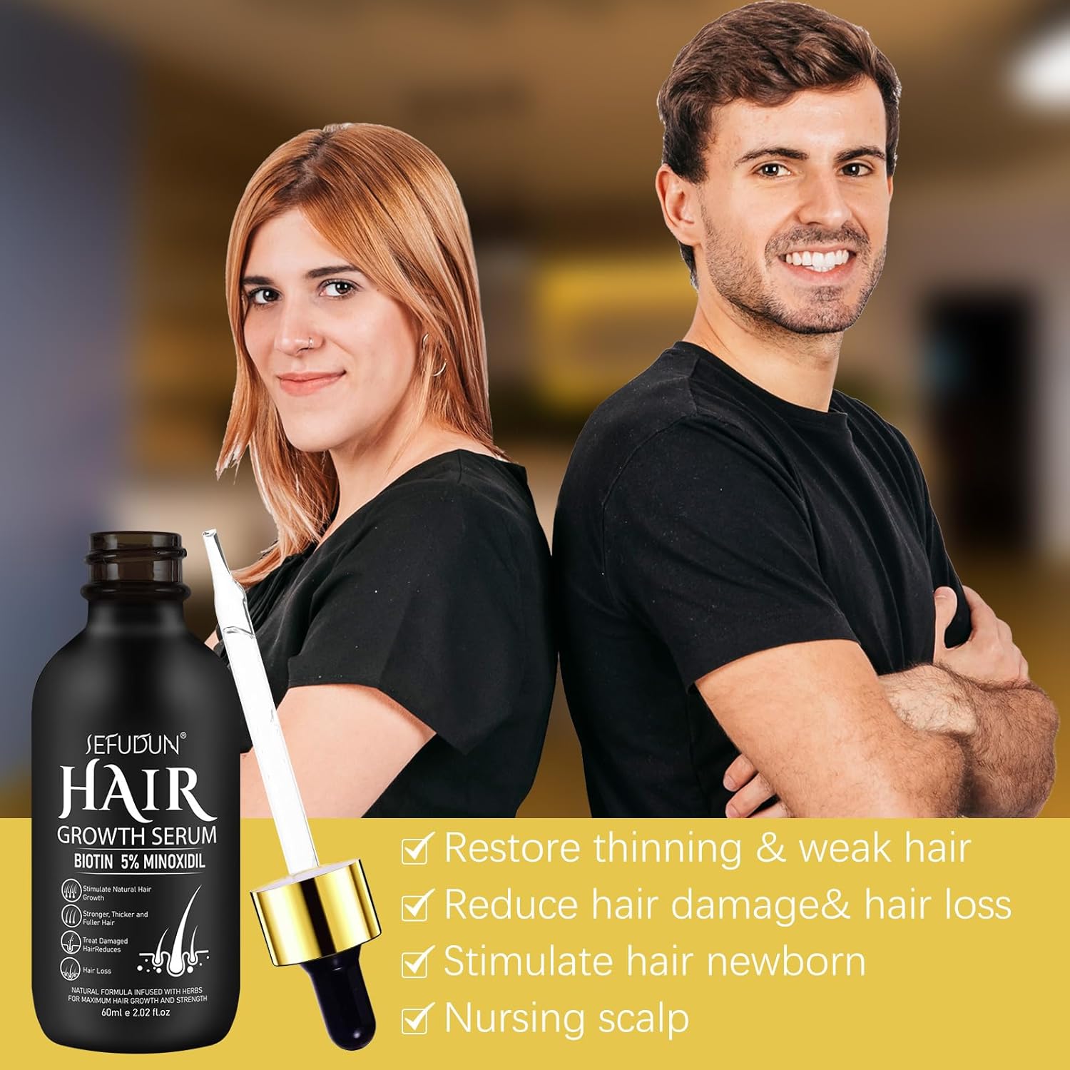 5% Minoxidil Hair Growth Serum for Men and Women D392