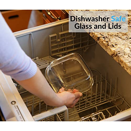 Glass Food Storage Containers with Lids, 9 Pack, Airtight & Leak Proof A9201