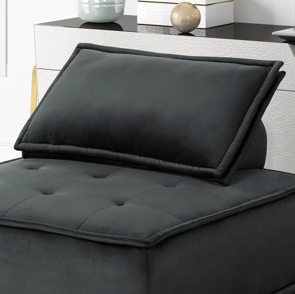 Armless Lounge Chair with Tufted Seat and Pocket Coil Springs U362