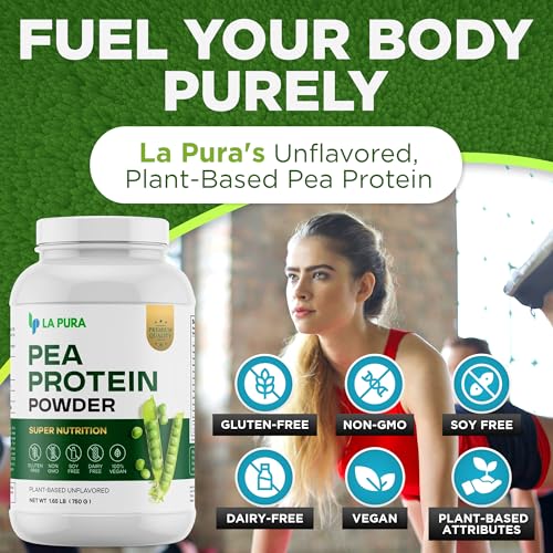 Pea Protein Powder, Unflavored Plant-Based, 20g Protein, Gluten Free C1320