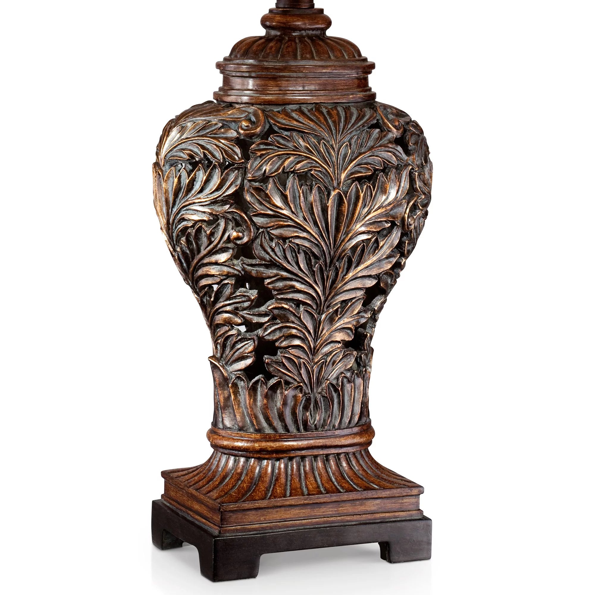 Table Lamps Set of 2, 32.5" Tall with Curling Leaves Design E135589