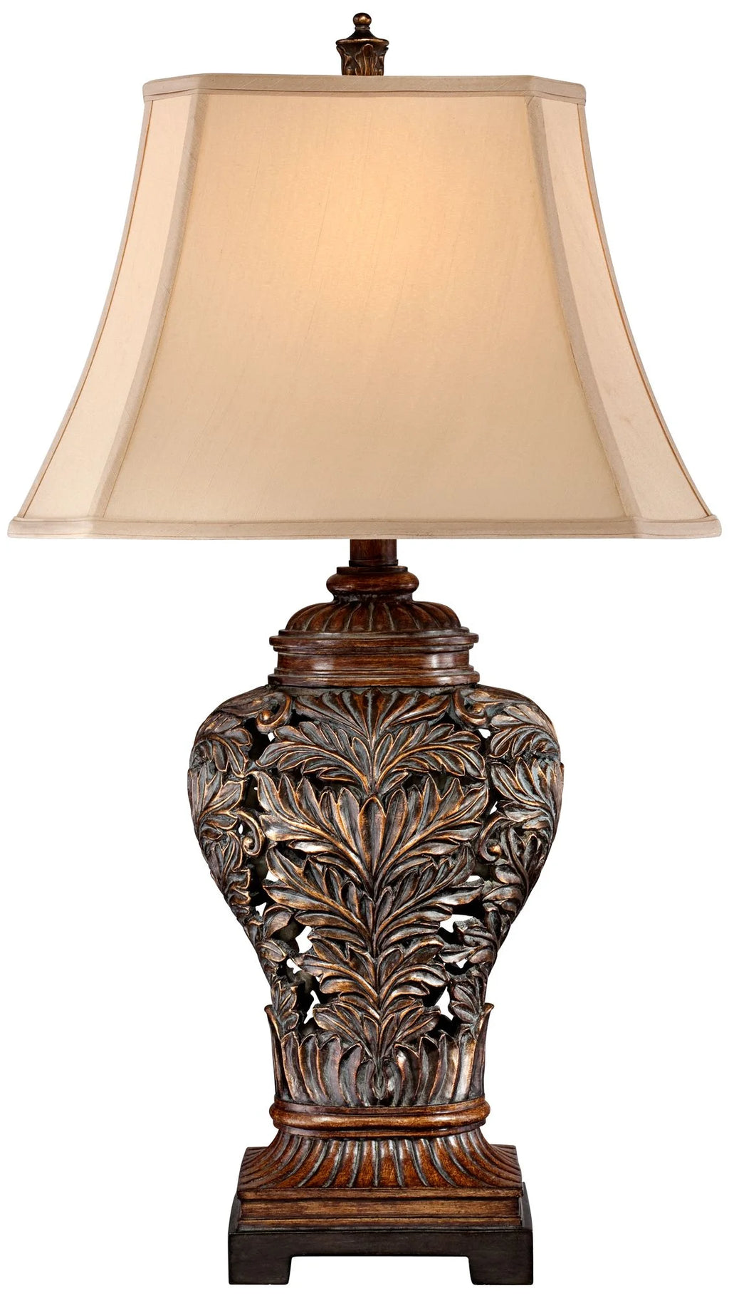 Table Lamps Set of 2, 32.5" Tall with Curling Leaves Design E135589