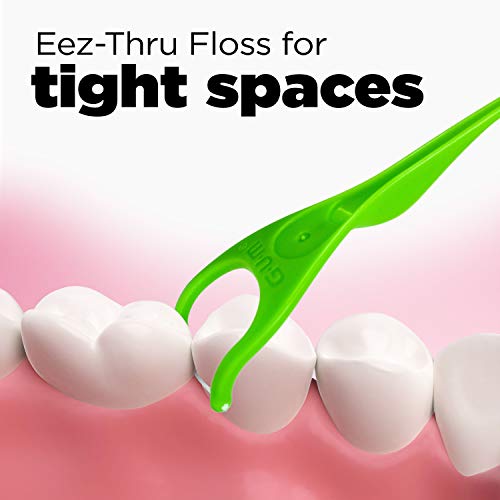 Angled Dental Floss Picks for Tight Teeth, Fresh Mint, 75 Count (4-Pack) G83797