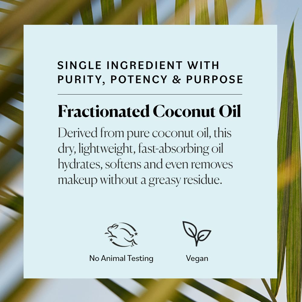 Fractionated Coconut Oil, Hydrating Dry Oil for Face and Body, 8 fl. Oz G7222
