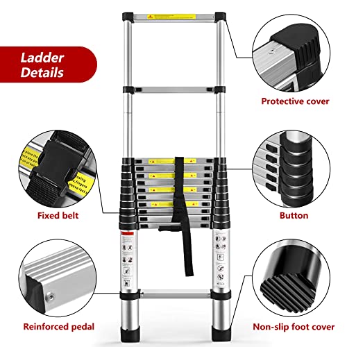 Telescoping Ladder Heavy Duty Aluminum 12.5 FT B8254
