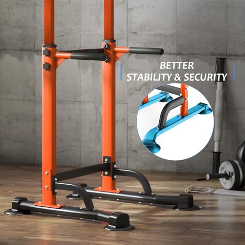 Adjustable Power Tower Dip Station for Home Gym Strength Training I503