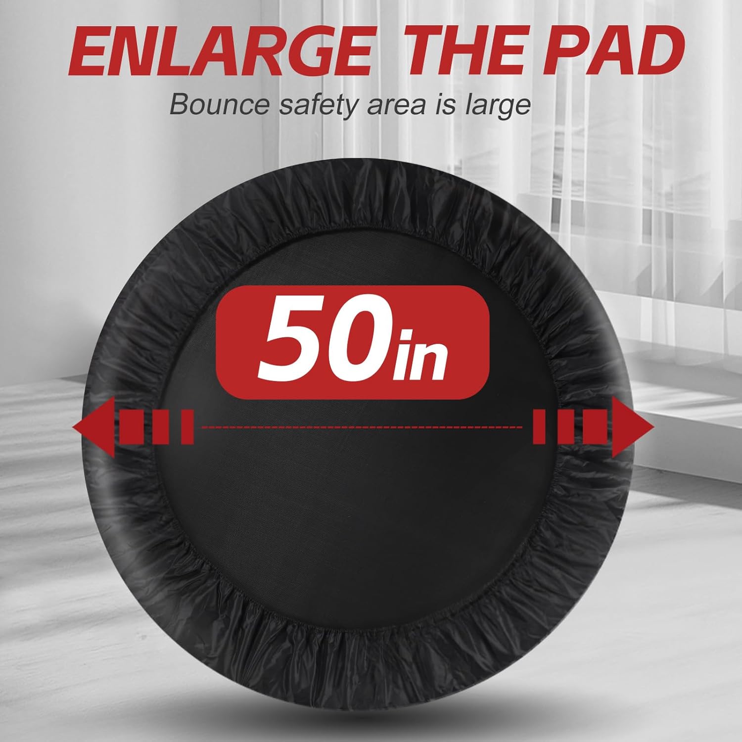 Foldable Mini Exercise Trampoline for Adults, 40/50 Inch Portable Fitness Trampoline T5436