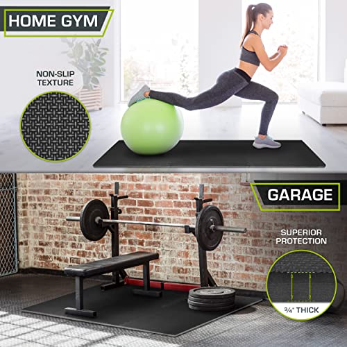 Extra Thick Puzzle Exercise Mat 3/4" and 1", EVA Foam Interlocking Tiles for Protective Cushioned Workout Flooring Y1469