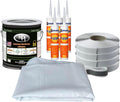 Pulse Power Standard RV Rubber Roof Kit with 9.5Ft Wide x 25Ft Long TPO Membrane