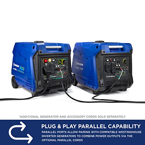 5000 Peak Watt Dual Fuel Portable Inverter Generator with Wheel & Handle Kit F235672