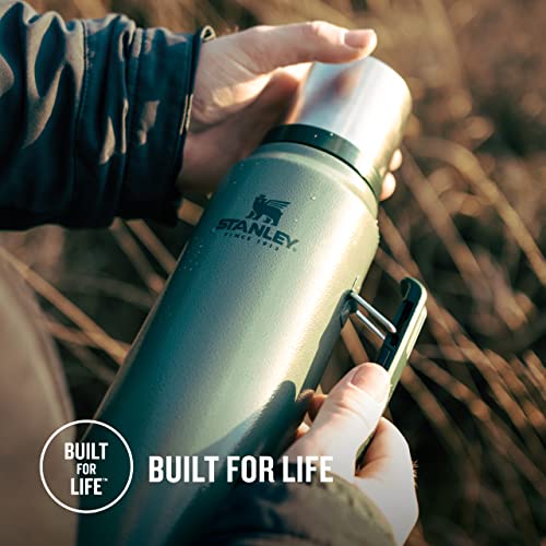 1L Stainless Steel Thermos Flask, Charcoal – Keeps Drinks Hot or Cold 24 Hours, Leakproof Lid Doubles as Cup F415564