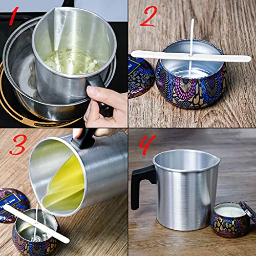 Candle Wax Melting Pot, 1.2L, Aluminum Pouring Pot F56331