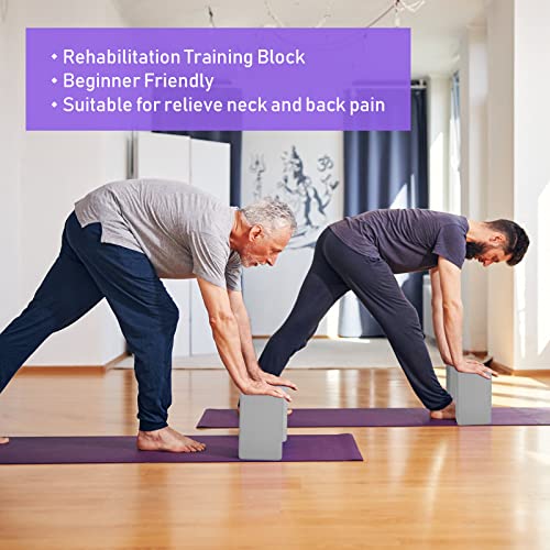 Yoga Blocks 9 x 6 x 4 Inch Eva Foam Non Slip for Pilates Stretching R16078