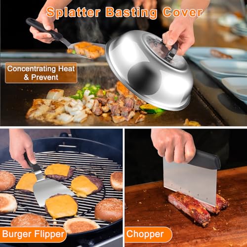 Flat Top Griddle Accessories Kit, 24Pcs Grilling Set with Scraper and Spatulas for BBQ M94933