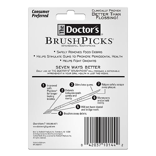 Interdental Brushes and Dental Picks 2-in-1, 275 Toothpicks, 4 Pack P30652