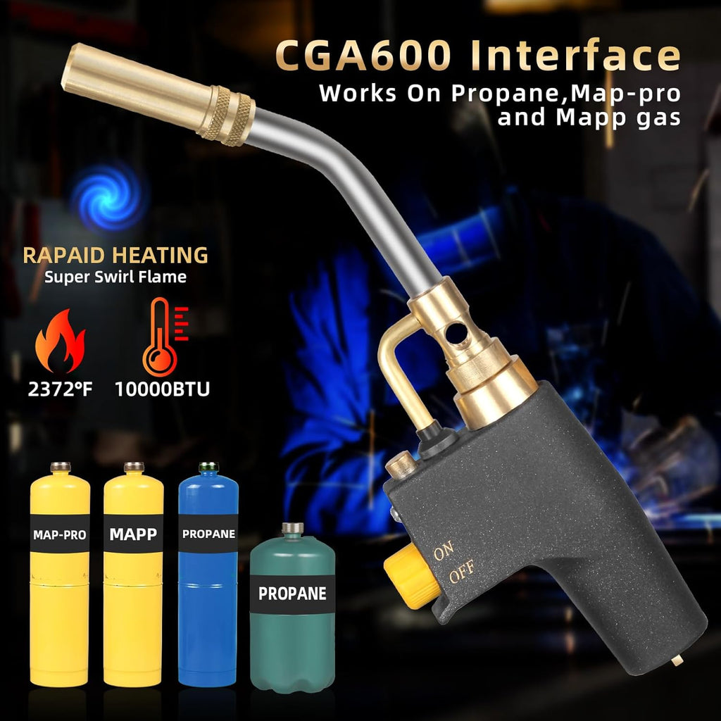 Propane Torch Head with Igniter for Soldering and Welding A24186
