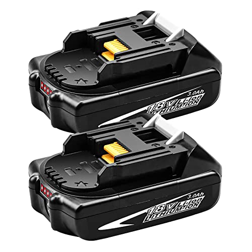 BL1830B 3.0Ah Replacement for Makita 18V Battery Compatible with Makita 18V Battery BL1815 BL1830 BL1830B BL1860B BL1850B BL1840B LXT-400 Cordless Power Tools with LED Indicator