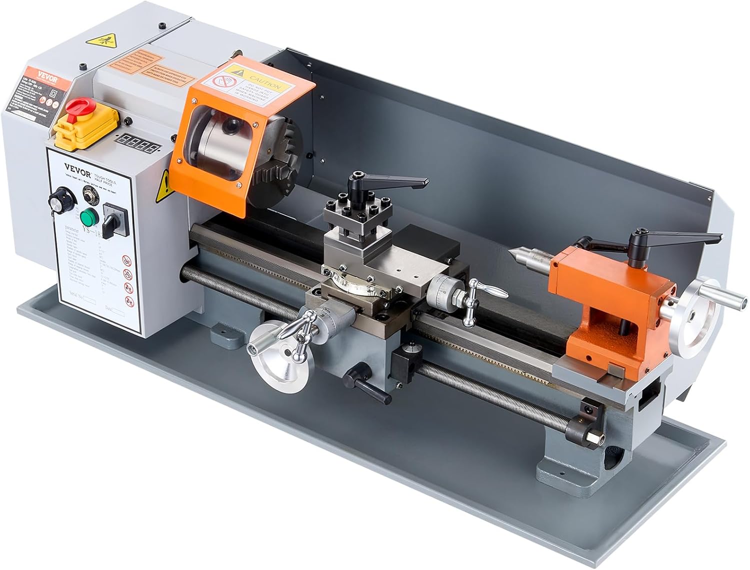 Metal Lathe Machine, 7 x 13.78 Inch, Benchtop Power Lathe, 0-2200 RPM Variable Speed, with Tool Box B8618