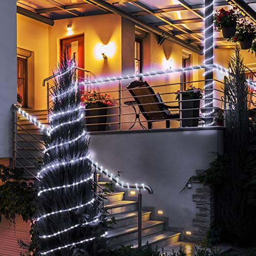 Solar Powered LED Rope Lights 40FT Waterproof Outdoor Garden Decor H6990
