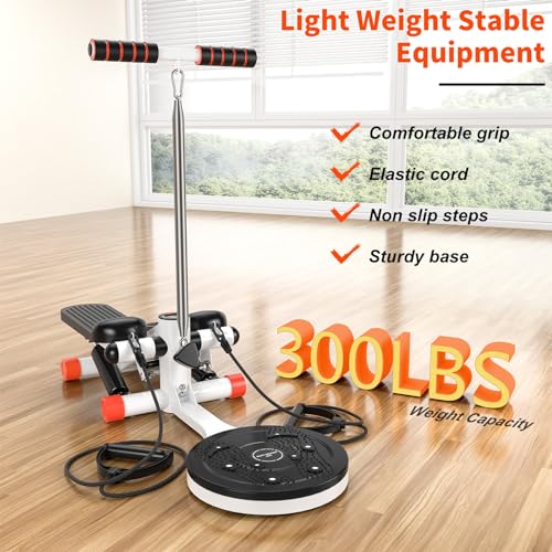 Mini Twist Stepper with Resistance Bands and LCD Monitor B11468