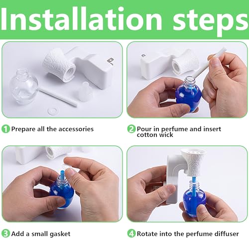 Wall Fragrance Oil Plug-in Diffuser with 2 Empty Bottles S983018