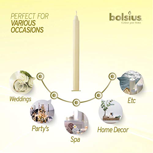 Ivory Candlesticks Bulk Pack 50 Count - Unscented Dripless 11.5 Inch L419894