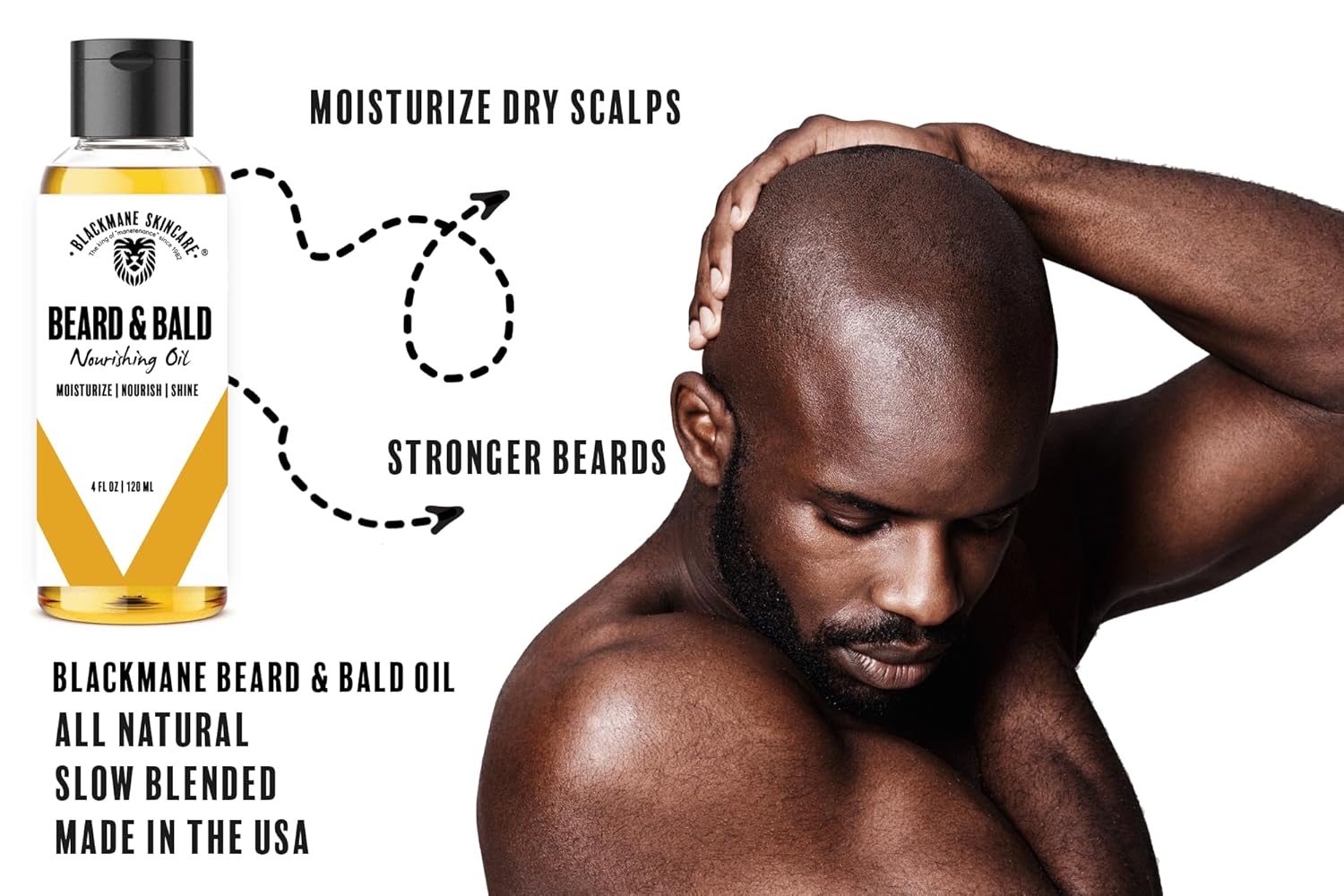 Bald Head Moisturizer for Men with Beard Oil K376