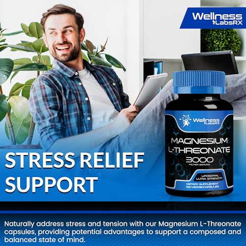 Magnesium L-Threonate Supplement Capsules, 3000mg, 120 Count G197075
