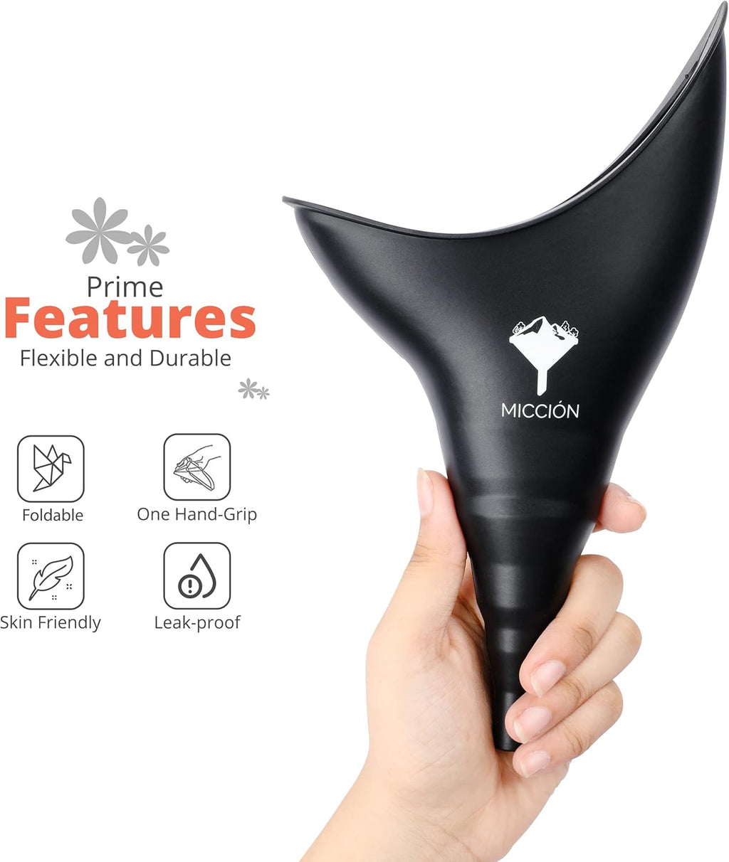 Leakproof Portable Urinal Funnel for Women, Reusable, for Camping & Post-Surgery Use X106580
