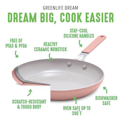Ceramic Nonstick Cookware Set, 10-Piece Pots & Frying Pans, PFAS-Free, Oven Safe P723062