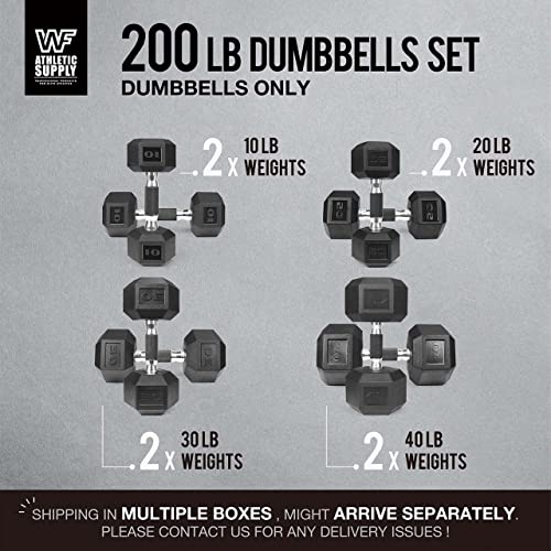Rubber Encased Hex Dumbbells with Contoured Grip Handle B183