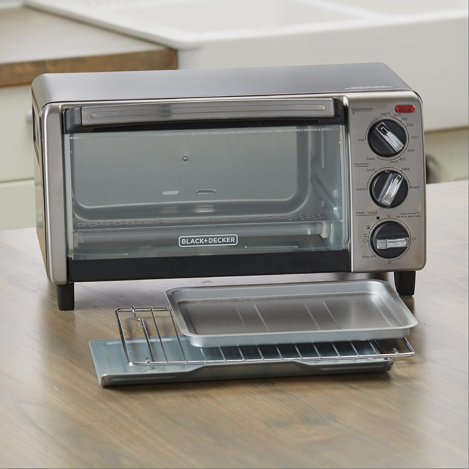 4-Slice Toaster Oven with Natural Convection, Stainless Steel S193