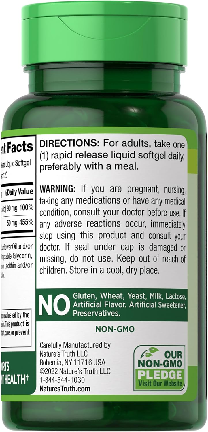 Zinc with Vitamin C Supplement, 120 Softgels C87461