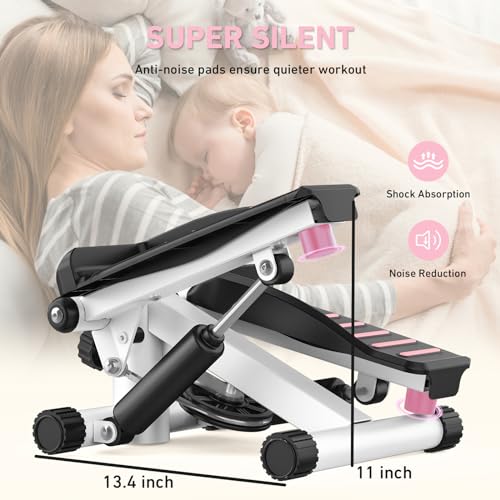 Mini Stepper with Resistance Bands for Home Exercise X587568