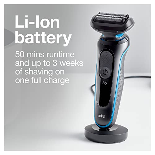 Electric Shaver with Charging Stand, Beard Trimmer, Wet & Dry W118