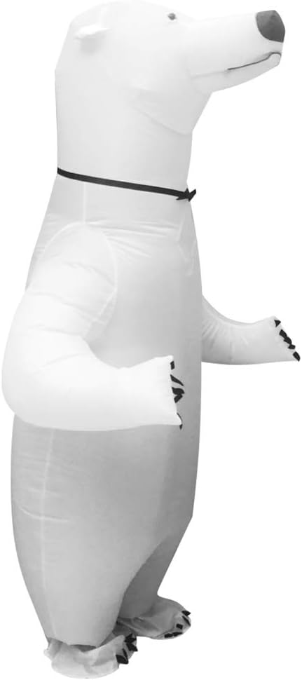 Inflatable White Polar Bear Costume for Adults P56877
